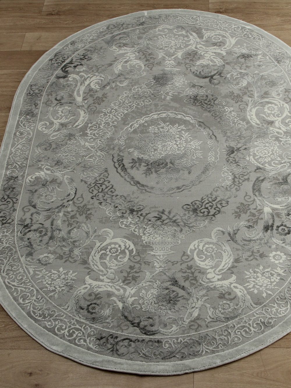 Ковер Armina 3760A grey овал - Размер: 080x150