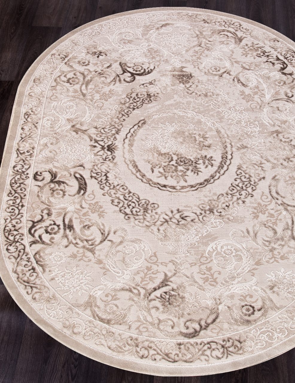 Ковер Armina 3701A brown овал - Размер: 080x150