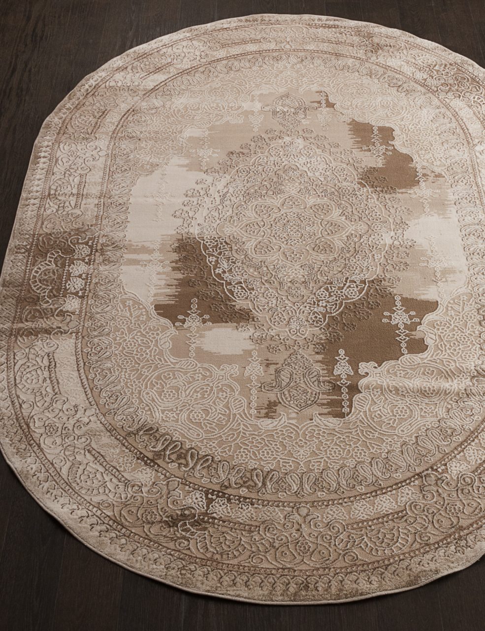 Ковер Armina 3704A brown овал - Размер: 080x150