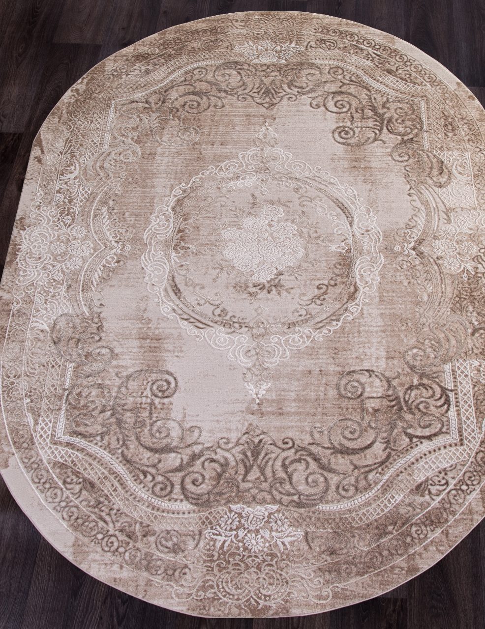 Ковер Armina 3707A brown овал - Размер: 080x150