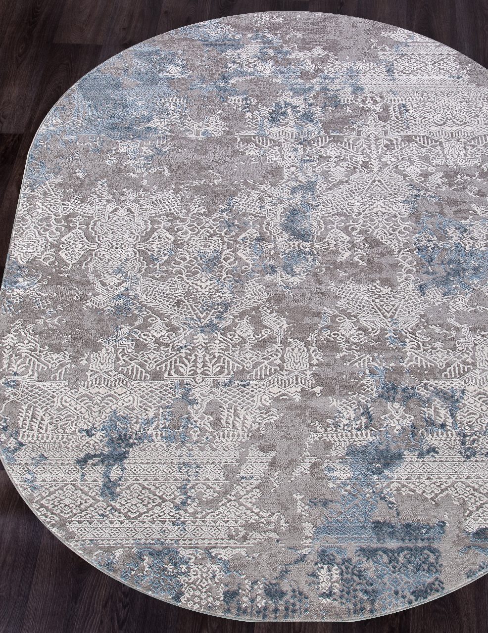 Ковер Armina 3851A blue овал - Размер: 080x150