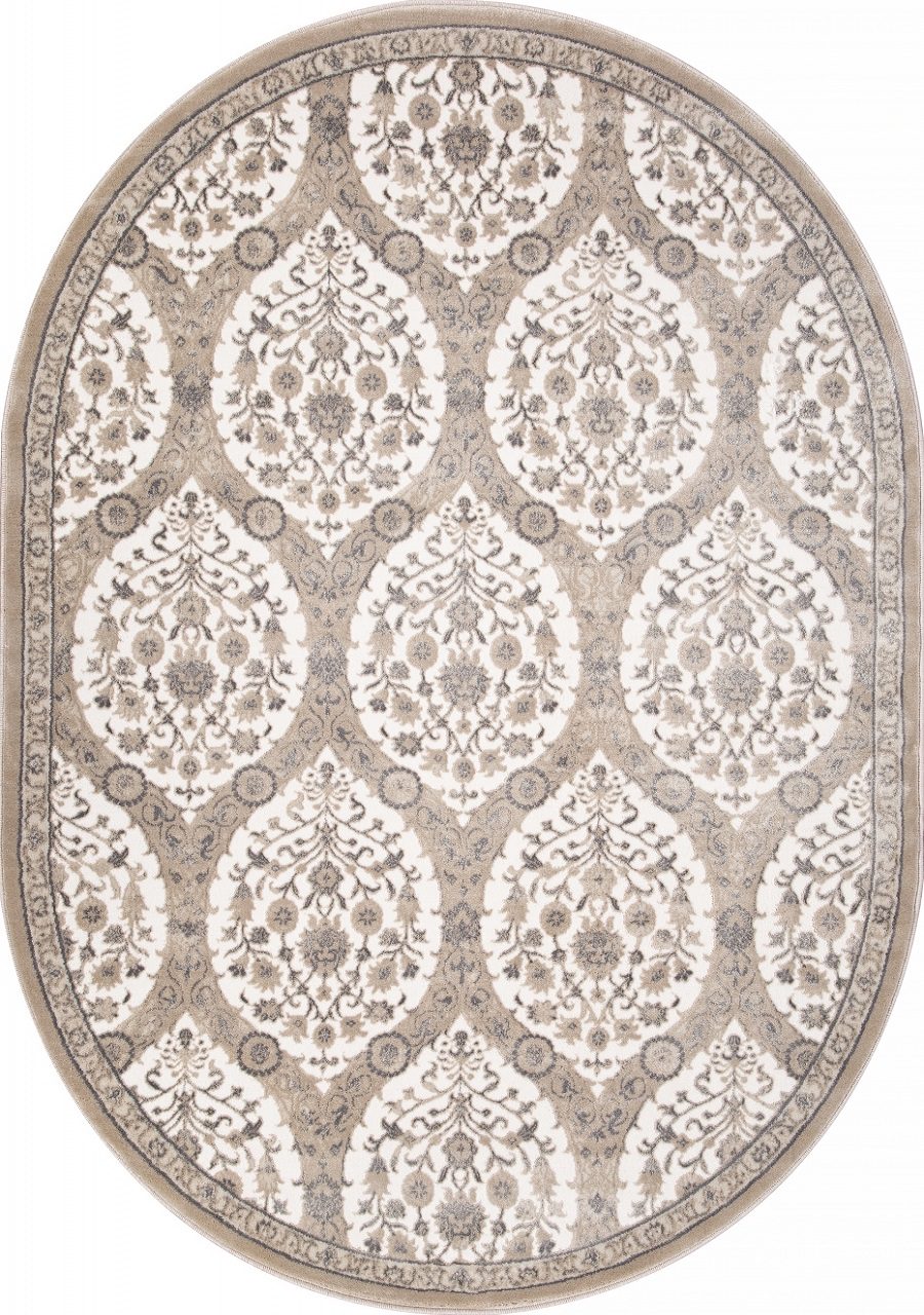 Ковер Atlantis D740 CREAM овал - Размер: 080x140