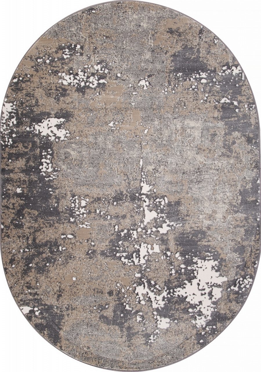 Ковер Atlantis D996 CREAM-GREY овал - Размер: 080x140