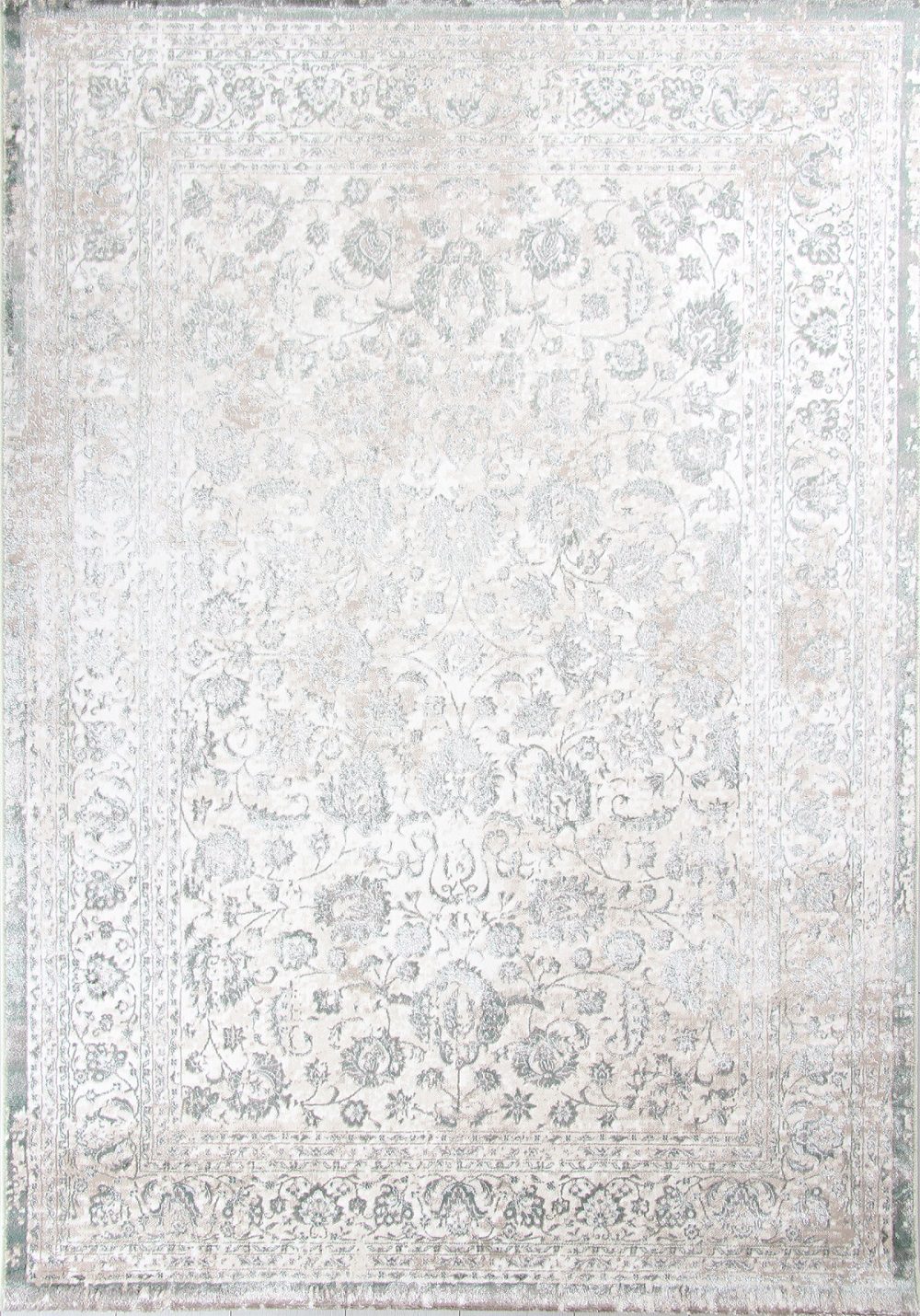 Ковер LILY 8504A S.WHITE/P.GREEN - Размер: 078x150