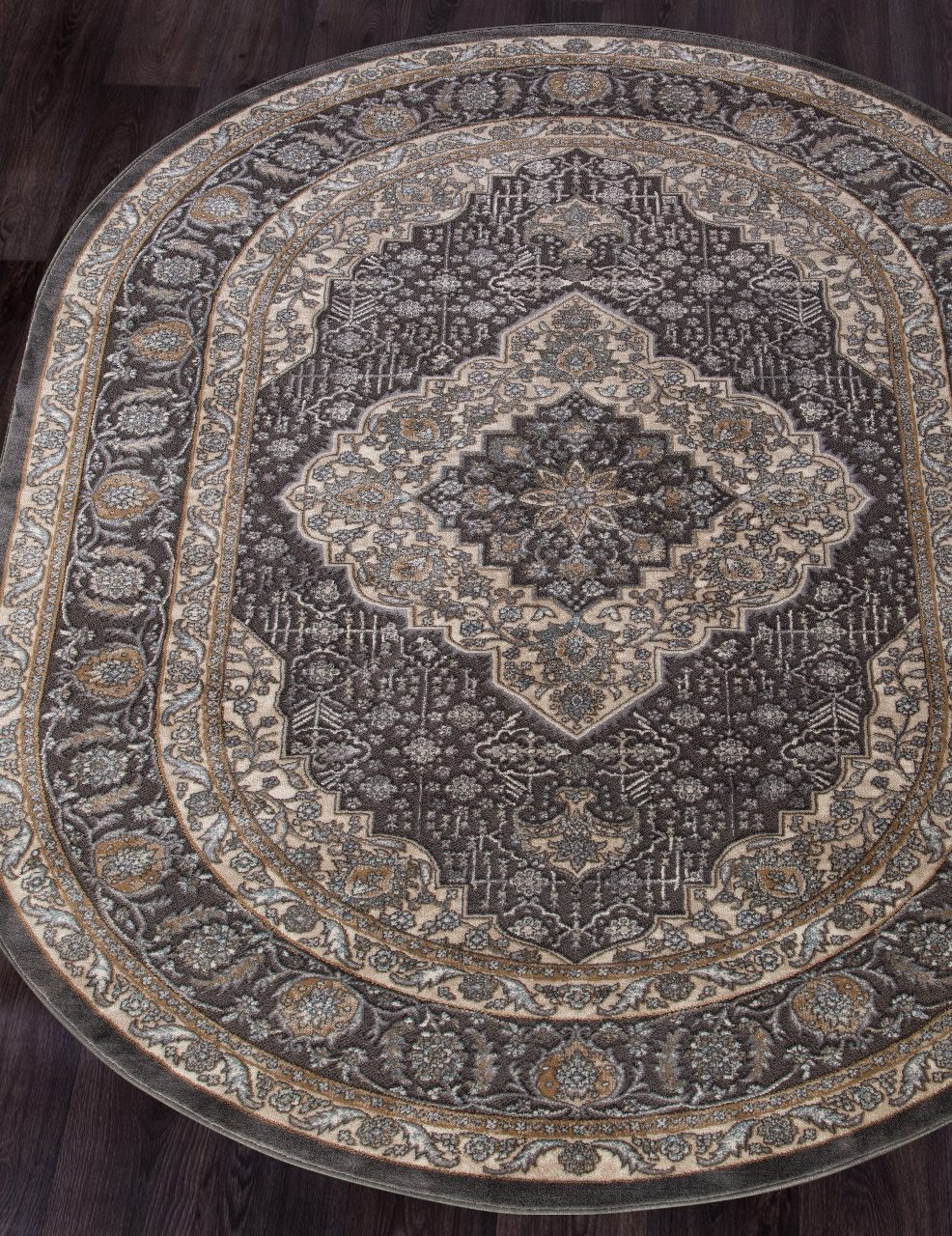 Ковер Serenity D740 DARK GREY овал - Размер: 080x140