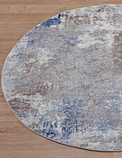 Ковер Armina 3853A blue круг