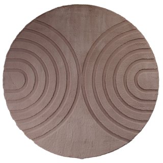 Ковер Rabbit carving PX4005 brown/brown круг